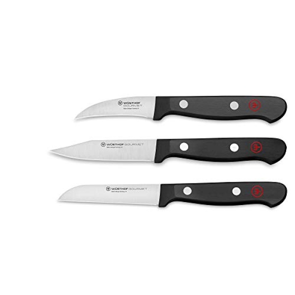 WÜSTHOF Gourmet 3-Piece Paring Knife Set, Black