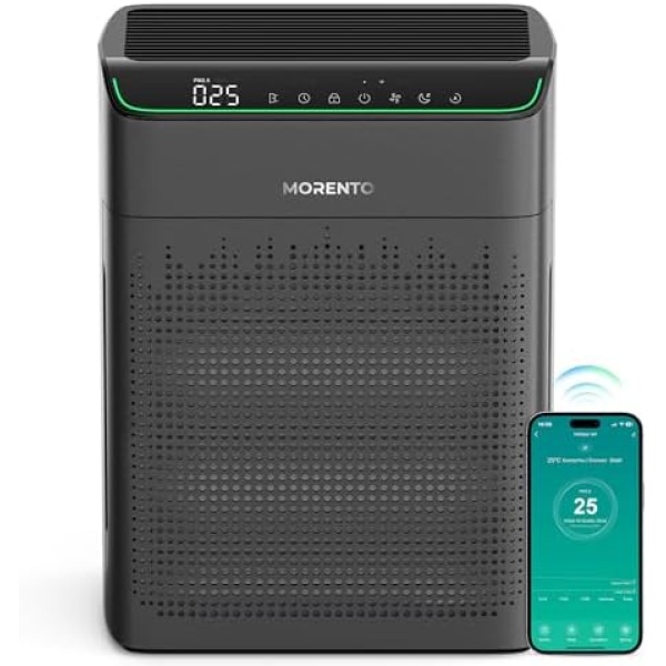 MORENTO Air Purifiers for Home Large Room Up to 1690 ft² with PM 2.5 Air Quality