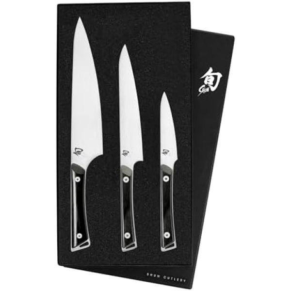Shun Kazahana 3 Piece Starter Set, Includes 8" Chef, 6" Utility and 3.5" Paring