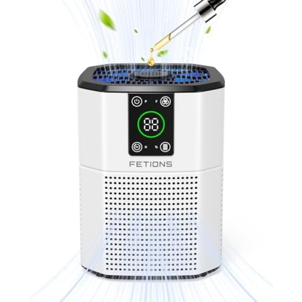 Air Purifier for Home Bedroom Pets, FETIONS Air Cleaner with Ambient light